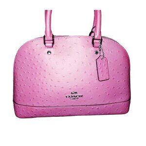 Coach Mini Dome Sierra Ostrich Embossed Leather Top Handle Satchel F66932 Adorab